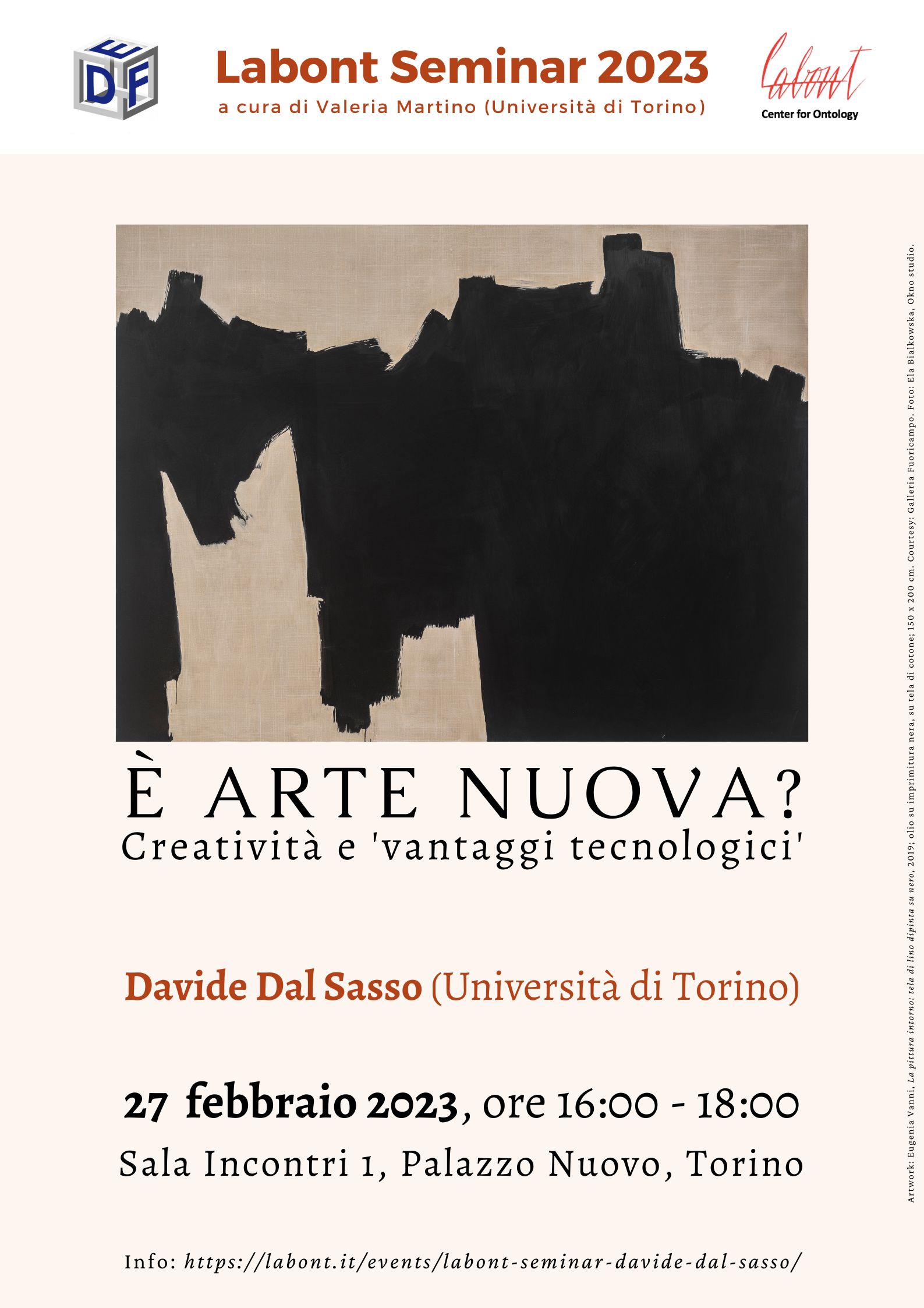 Labont Seminar – Davide Dal Sasso, “È arte nuova? Creatività e ‘vantaggi tecnologici’” - 